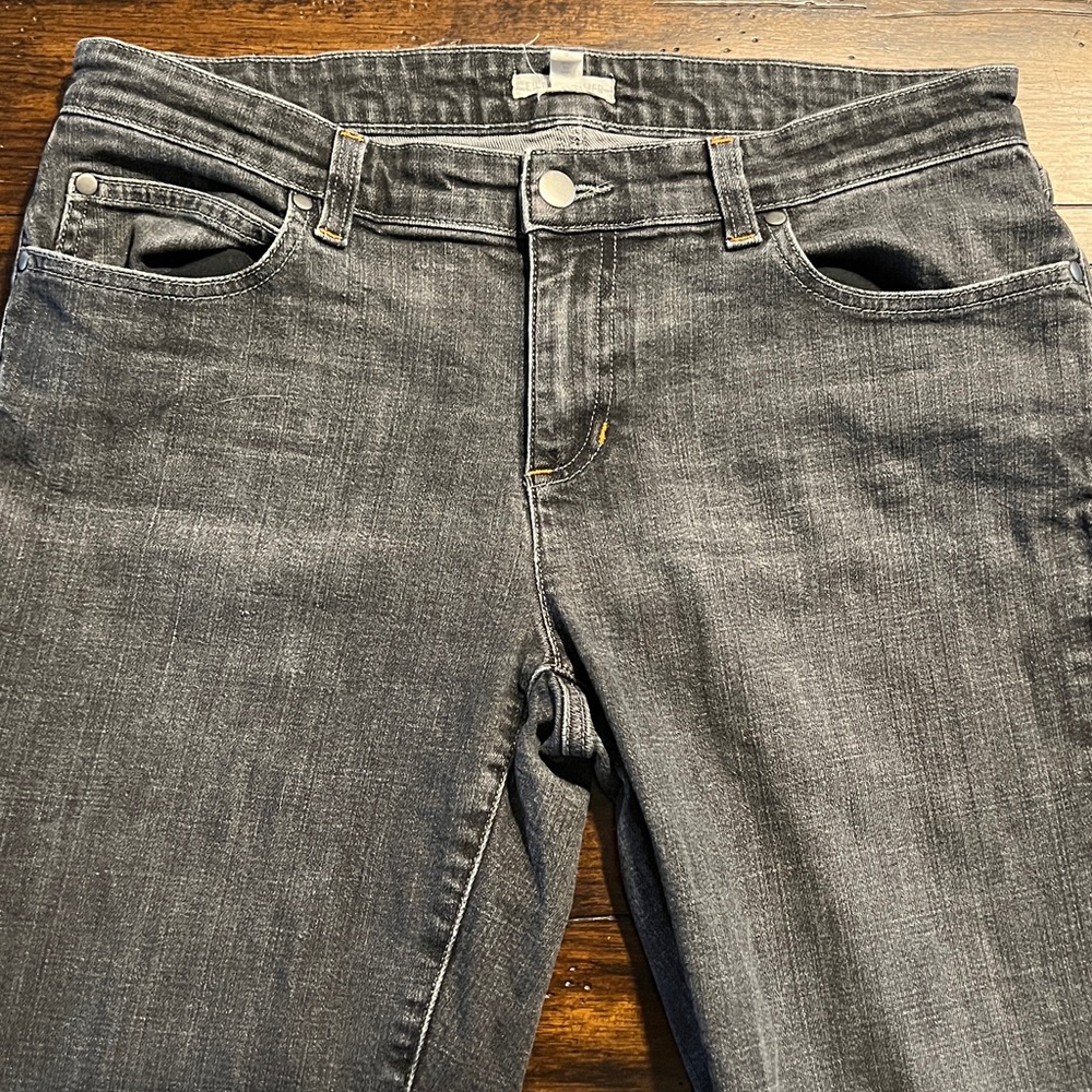 Eileen Fisher Grey Straight Leg Mid Rise Jeans